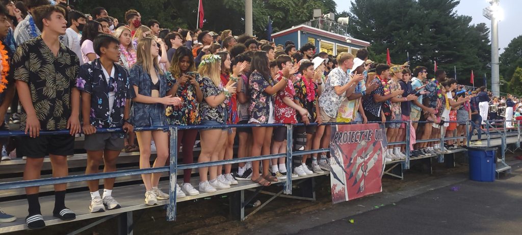 Hawaiian night at the Justice HS football game